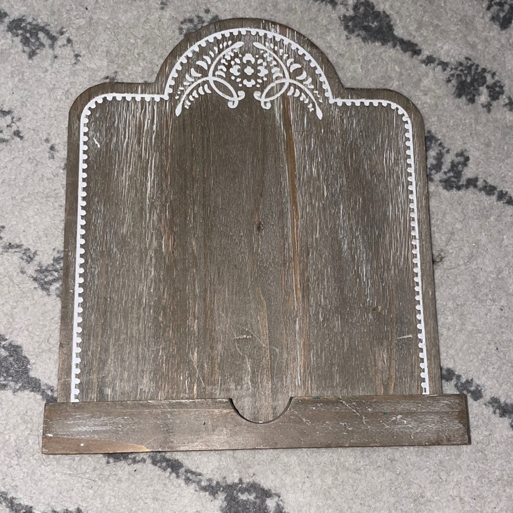 Final price! Rustic cookbook stand